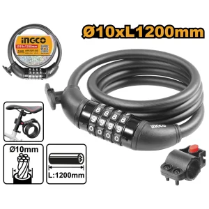 Lucchetto Per Bici Con Combinazione 4 Cifre 10x1200MM
