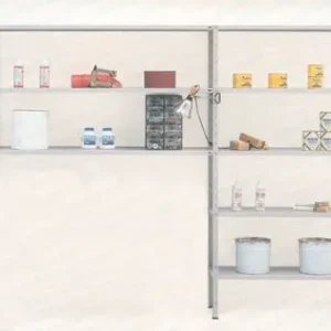 Scaffali Metallici In Kit, Grigio Chiaro.