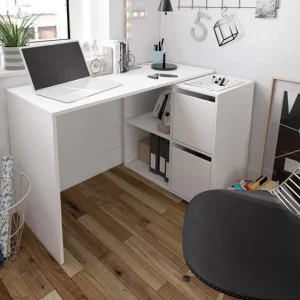 Scrivania Pluriposizione Bianco Artik cm.120x49x78h