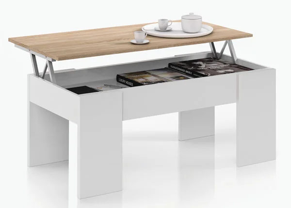 Tavolinetto Apribile cm.100x50x45h Canadian Bianco Lucido - immagine 2