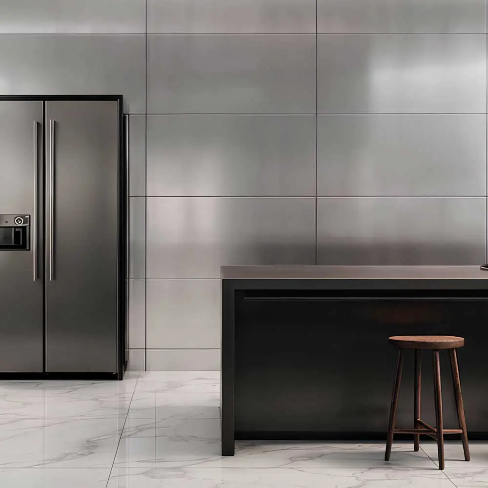 Pannello Murale In UV Effetto Acciaio cm.120x60x0,3 - immagine 2