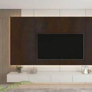 Pannello Murale In UV Effetto Metallo Corten cm.120x60x0,3