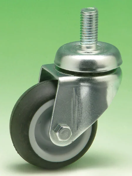 Ruota In Nylon/Gomma Con Perno Girevole