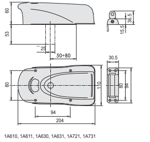Serratura Da Applicare A Cilindro (1A610-00-0) Ambidestra - immagine 2