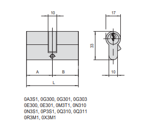 Cilindro A Profilo Europeo Asix (0E300-07-0) Ambidestra - immagine 2