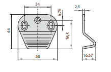 Bocchetta Laterale Per Maniglione Antipanico  (07072.21.0)