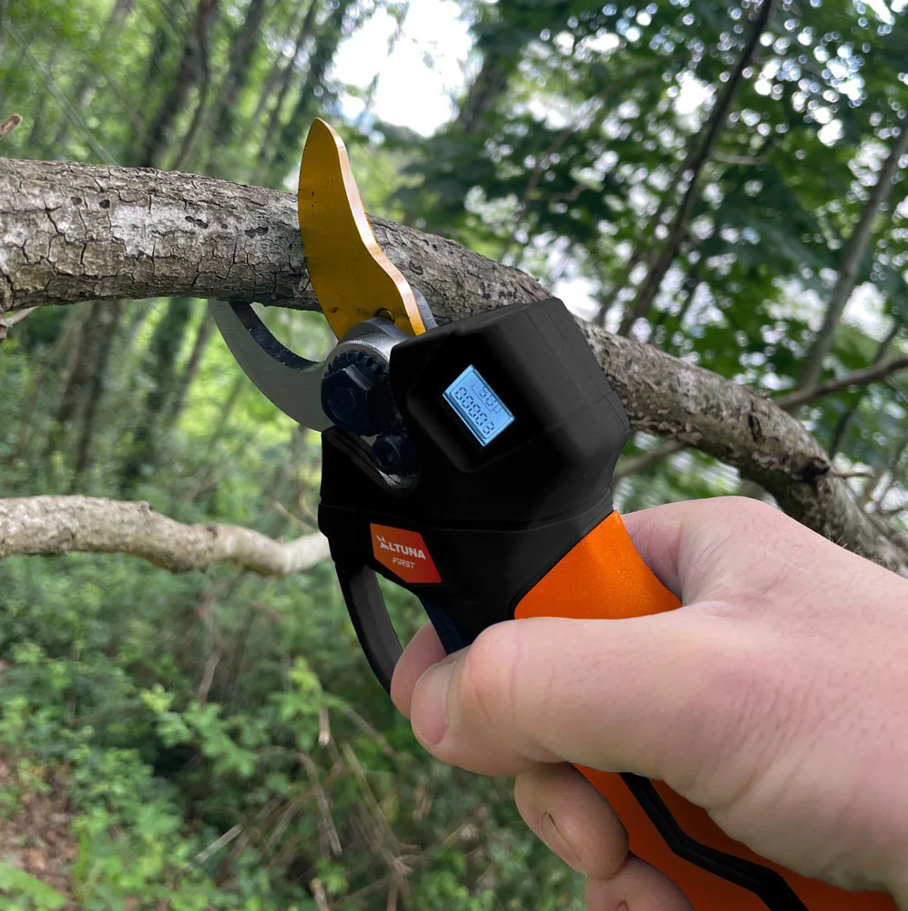 Kit Forbice/Minisega 2 Batterie 21V-2Ah + Asta Telescopica 108/163 cm - immagine 5