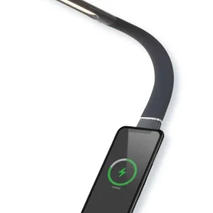 Lampada Manager Nera Con Caricatore Wireless