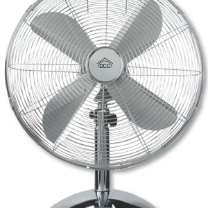 Ventilatore Da Tavolo 40 cm In Metallo Cromato 3 Velocità 50W