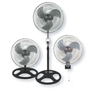 Ventilatore 3 in 1 Piantana-Tavolo-Muro D.45CM 65W