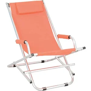 Dondolino Rock Richiudibile In Alluminio, Seduta In Polyestere.