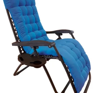 Sdraio Reclinabile In Acciaio E Tessuto Oxford Imbottito