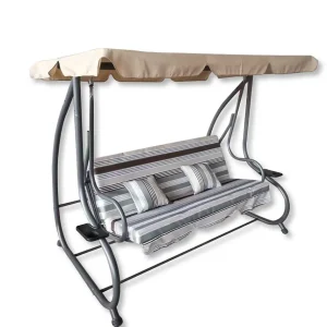 Dondolo 3 Posti Reclinabile Martynika Tessuto Oxford