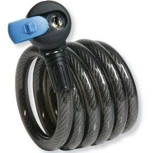 Lucchetto Fune Acciaio a Spirale Con  Supporto MM.12x150CM