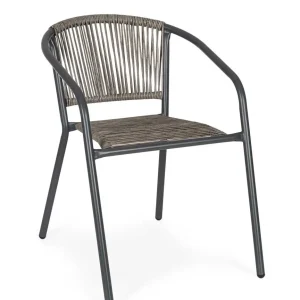 Sedia Basilia 54x63x74h Grigio Scuro