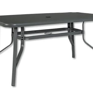 Tavolo Martinez Con Foro Centrale Colore Antracite 150 x 90 x 70h cm