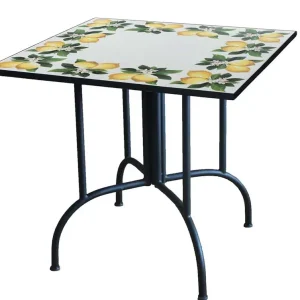 Tavolo Mosaico Lemon Quadro cm.80x80