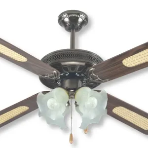 Ventilatore A Soffitto Con luce 4 Pale In Legno 65W