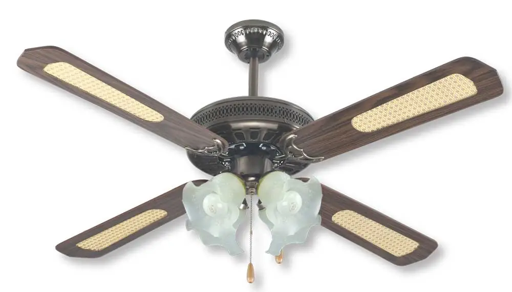 Ventilatore A Soffitto Con luce 4 Pale In Legno 65W