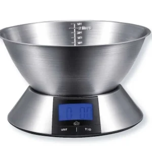 Bilancia Cucina Digitale Max 5Kg INOX Con Ciotola