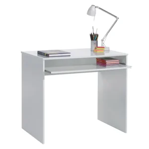 Scrittoio cm.90x54x79h Bianco Piano Estraibile
