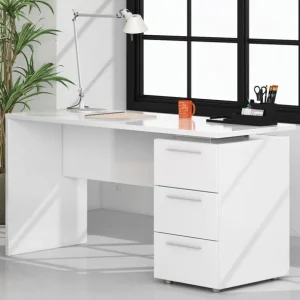 Scrivania Stylus 138x60x74h Bianco Lucido