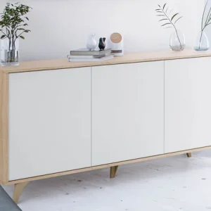 Credenza 154x40x75h 3 Ante Rovere Canadian Bianco