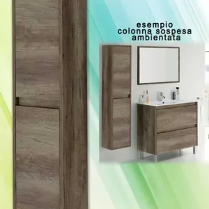 Colonna Bagno Sospesa 2 Ante 4 Ripiani