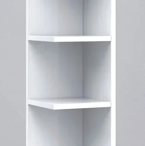 Pensile Con Ripiani Ad Angolo cm.20x21x65h Finitura Bianca