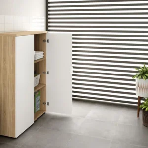 Mobile 2 Ante Bianco Rovere Canadian cm.80x33x119h