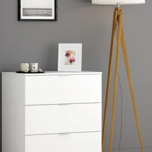 Cassettiera 3 Cassetti 77x38x80h Bianco