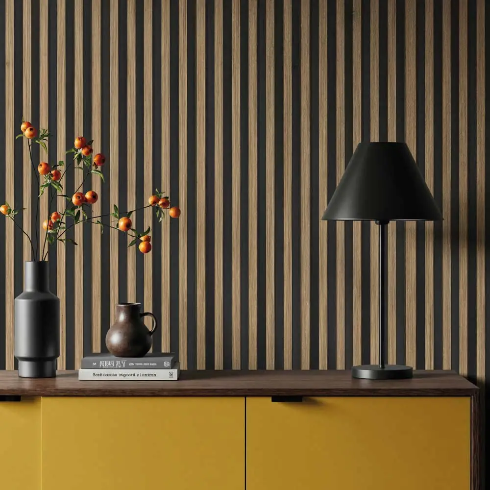 Pannello Murale In WPC Doghe Effetto Legno cm.280x16,6x2,2